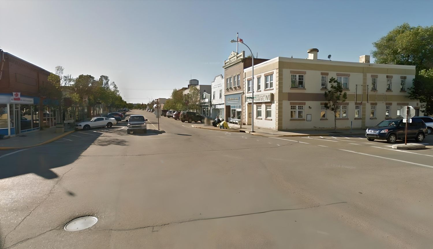 Drumheller main street today (Street View)