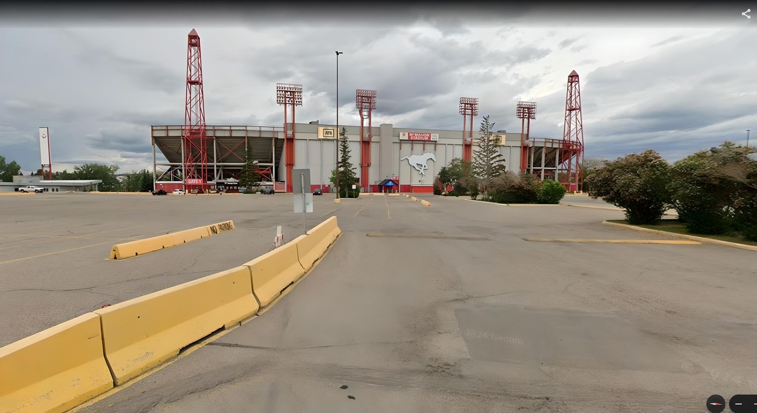McMahon Stadium parking lot today (Street View)