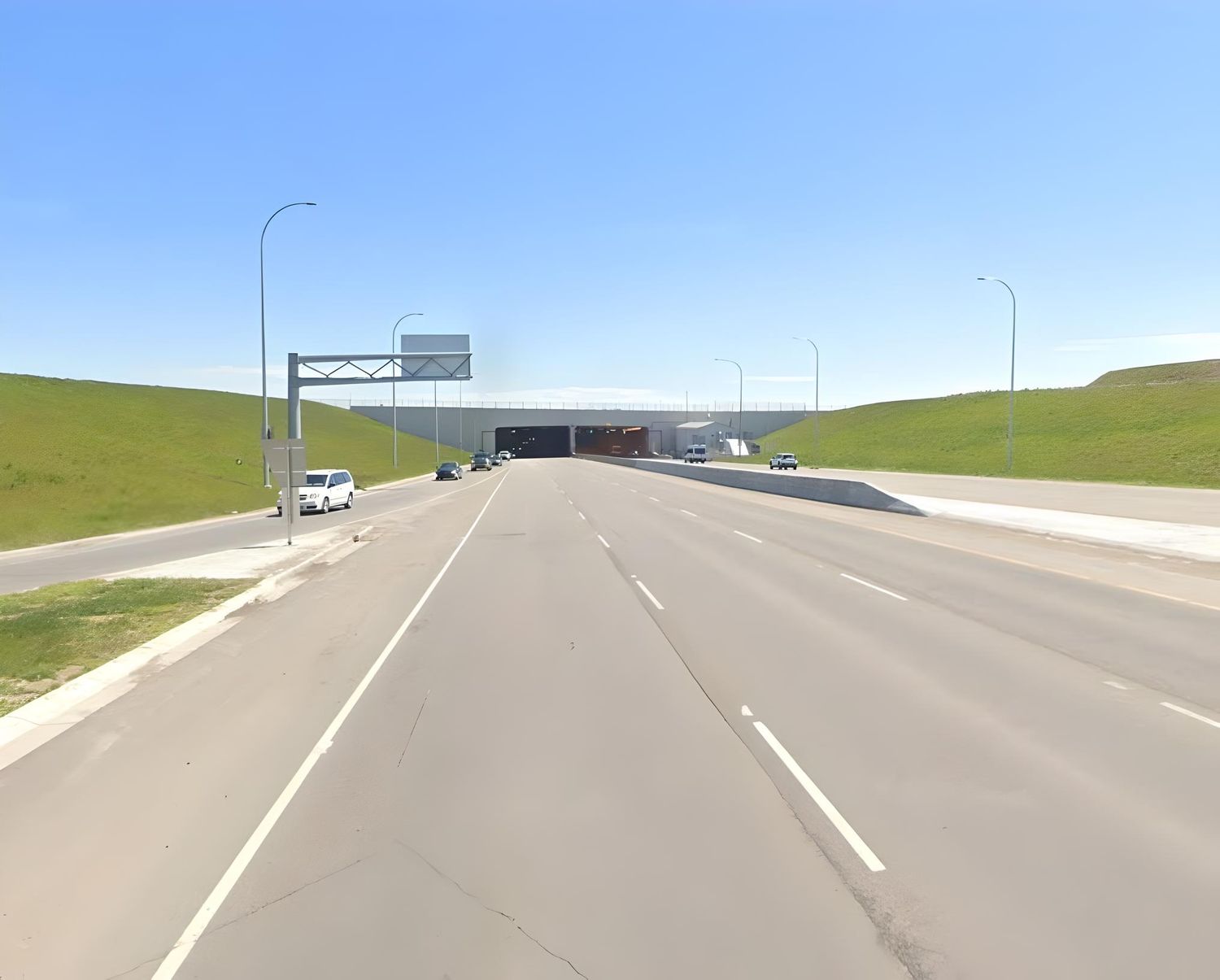Calgary Airport tunnel today (Street View)